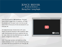 Tablet Screenshot of joycemeyerministries.org
